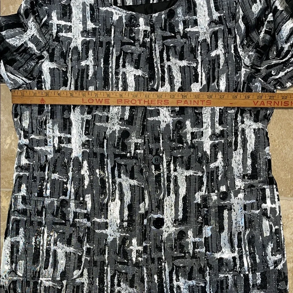 Focus 2000 Black and Gray Abstract Blazer - Picture 10 of 16